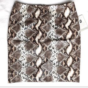 Snakeskin print skirt